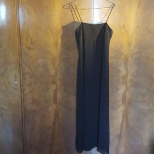 Ann Taylor thin strap long black dress 6
